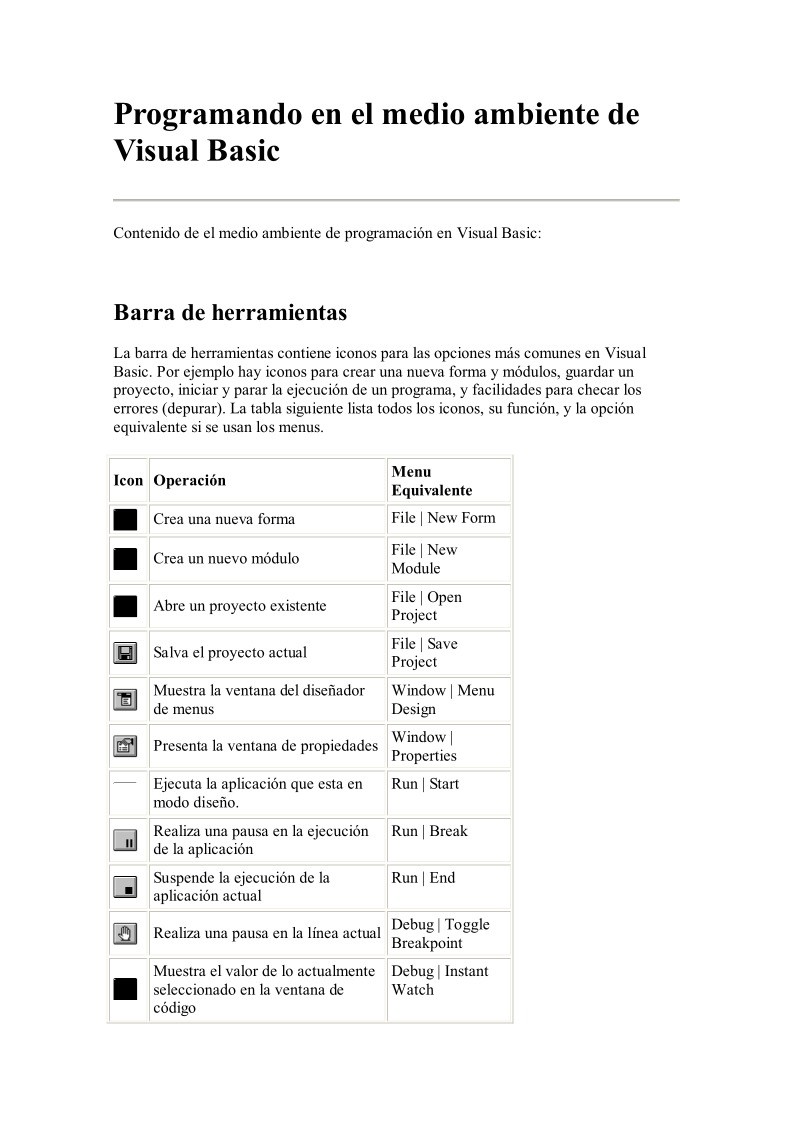 Imágen de pdf Programando en el medio ambiente de Visual Basic