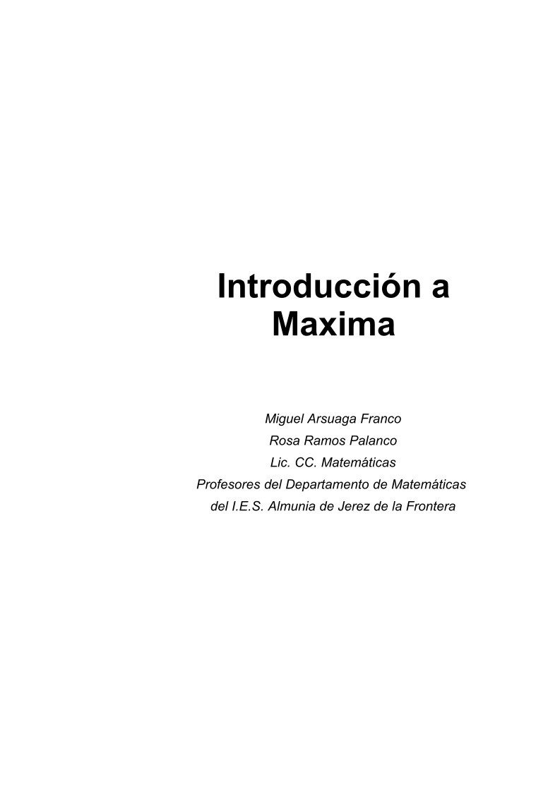 Imágen de pdf Introducción a Maxima