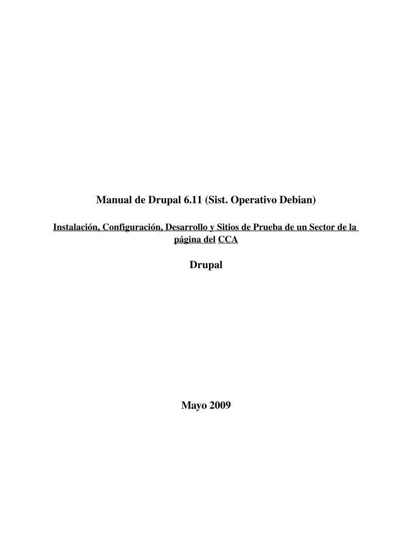 Imágen de pdf Manual de Drupal 6.11 (Sist. Operativo Debian)