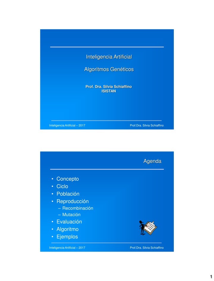 Imágen de pdf Inteligencia Artificial - Algoritmos Genéticos