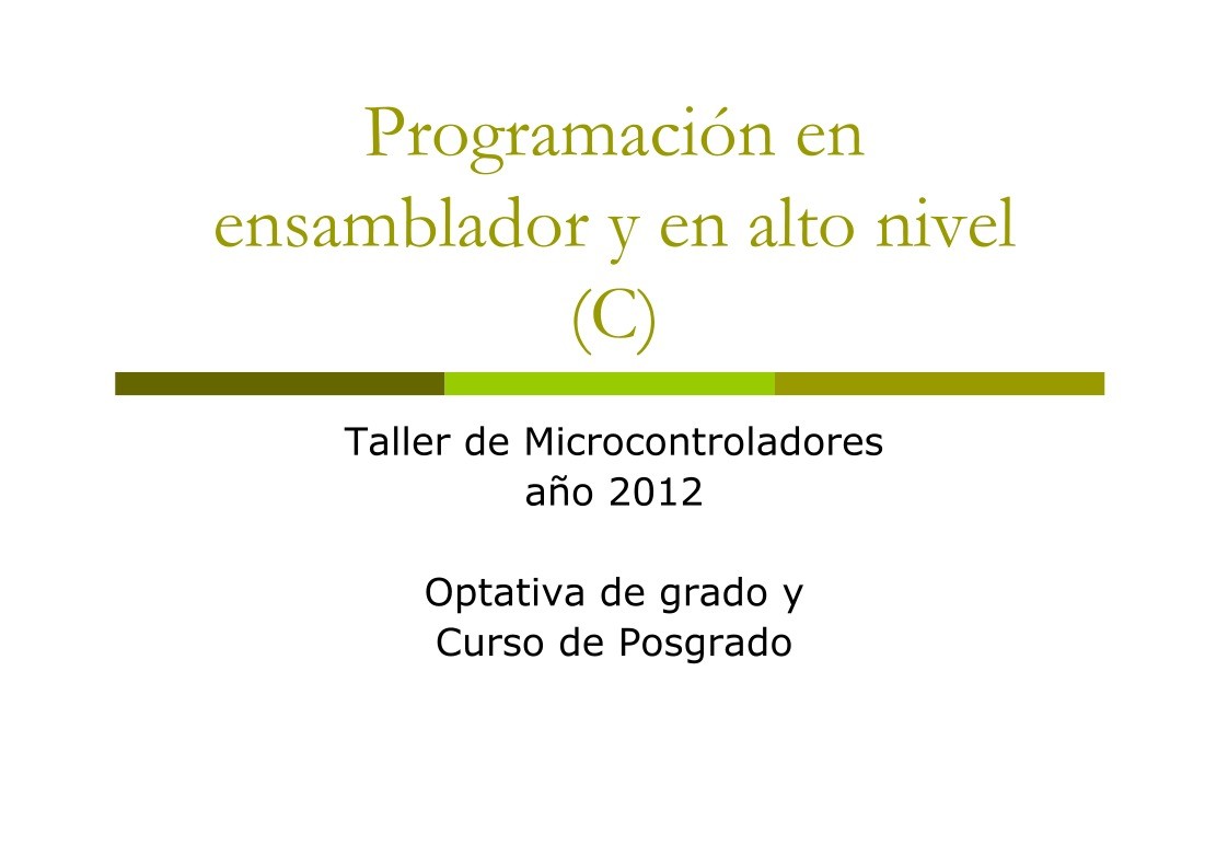 Imágen de pdf Programación en ensamblador y en algo nivel (C)