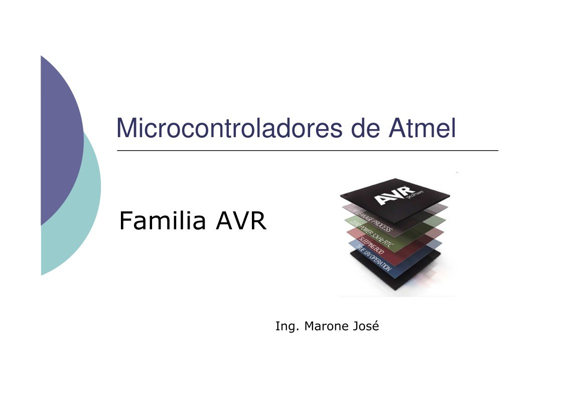 Imágen de pdf Microcontroladores de Atmel - Familia AVR