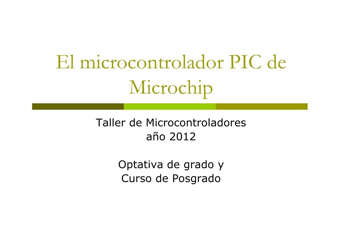Imágen de pdf El microcontrolador PIC de Microchip