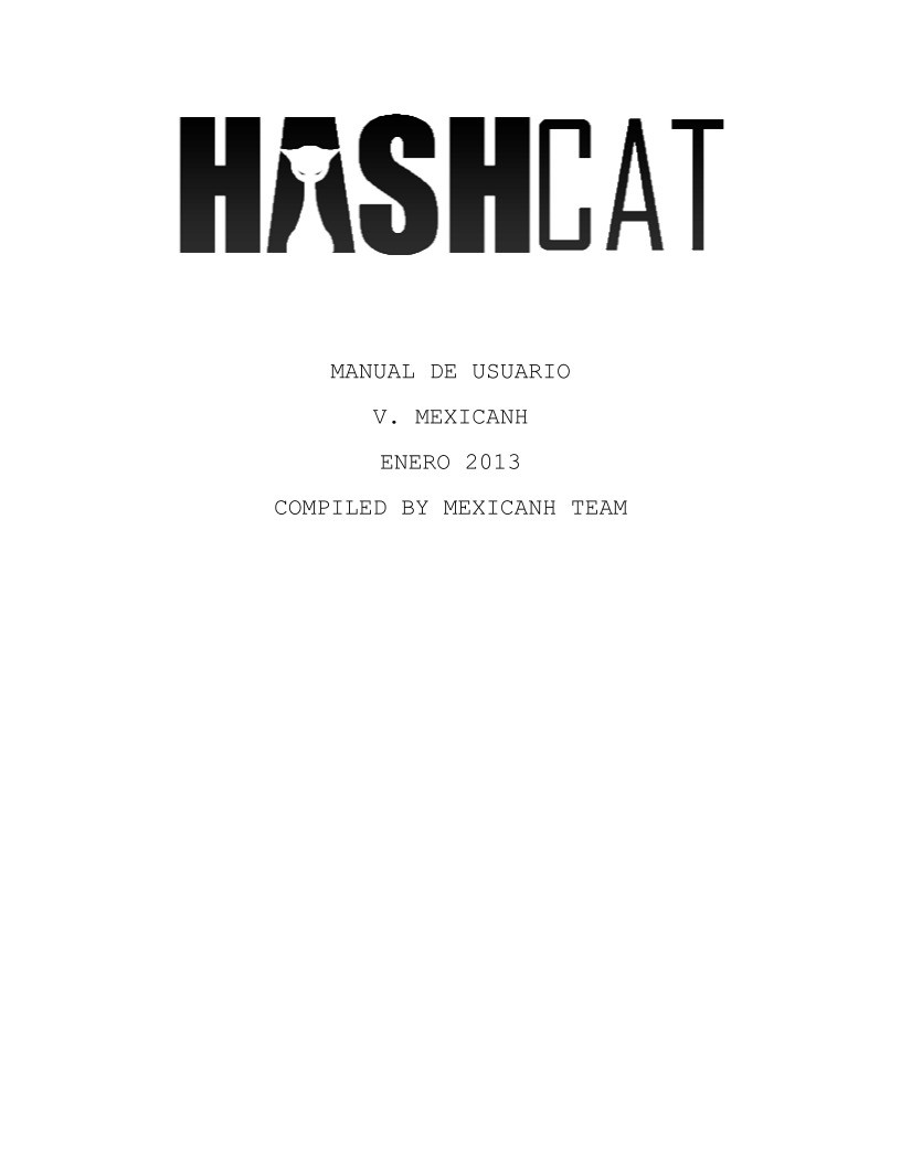 Imágen de pdf Manual de HashCat en Espanol