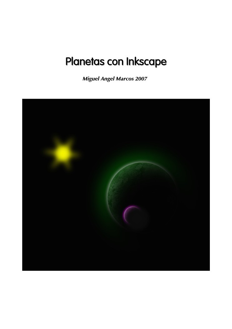 Imágen de pdf Planetas con Inkscape