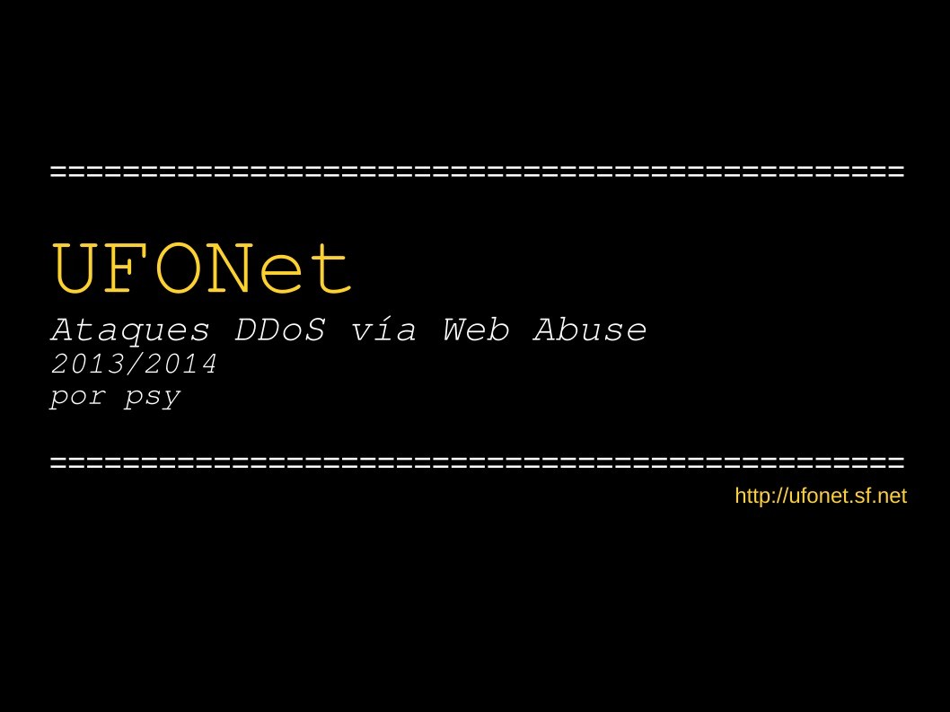 Imágen de pdf UFONet v0.3 Ataques DDoS vía Web Abuse