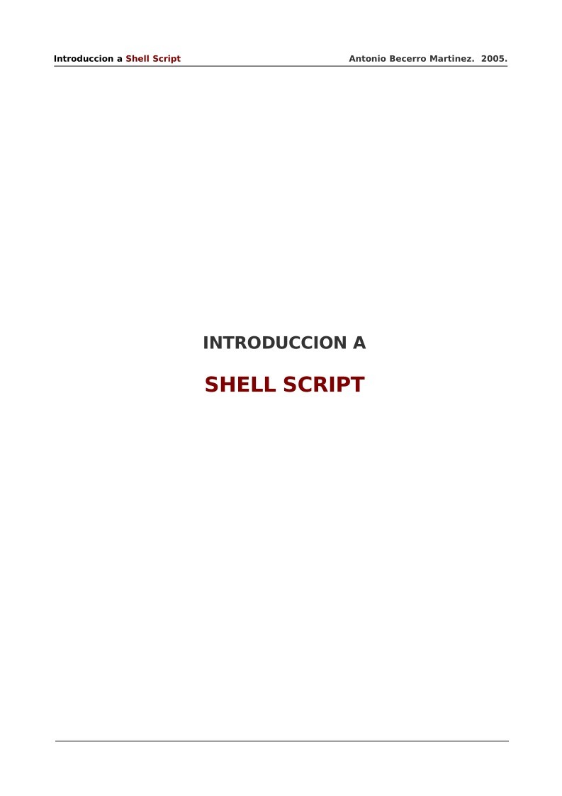 Imágen de pdf Introduccion a Shell Script