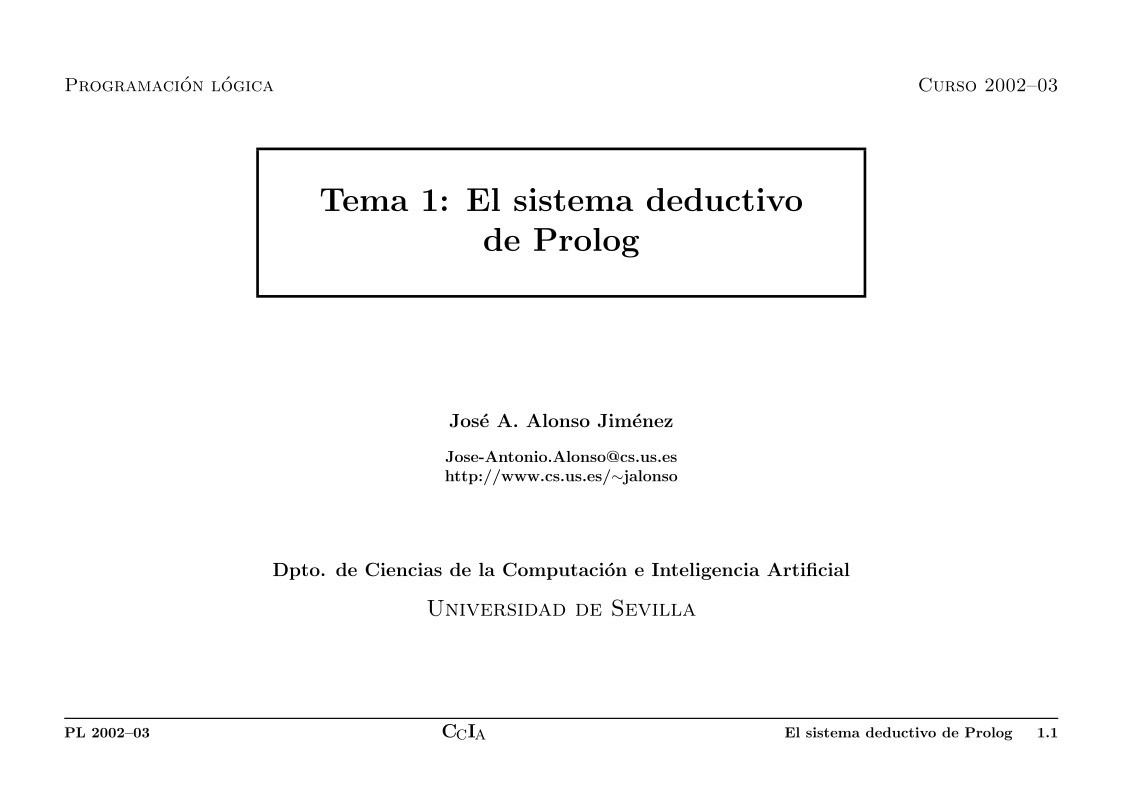 Imágen de pdf Tema 1: El sistema deductivo de Prolog