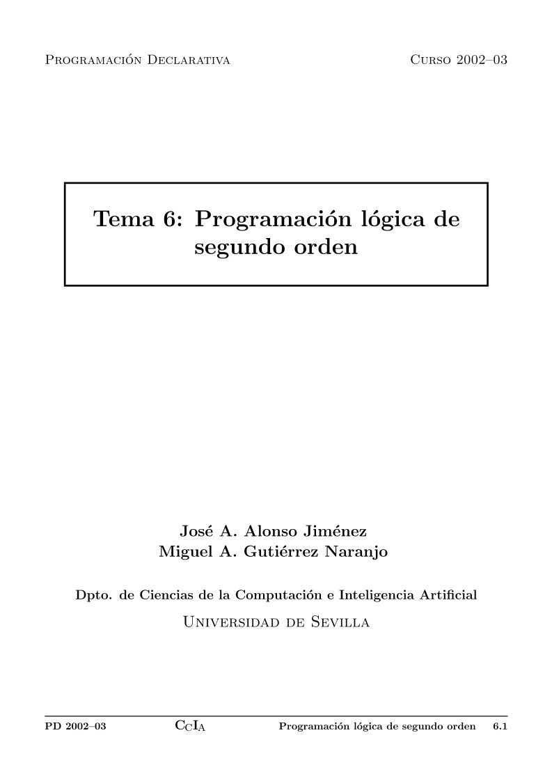 Imágen de pdf Tema 6: Programación lógica de segundo orden