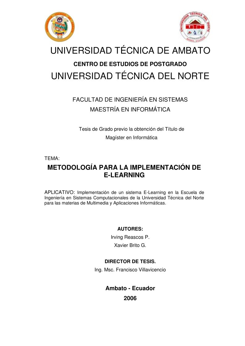 Pdf De Programacion Metodologia Para La Implementacion De E Learning