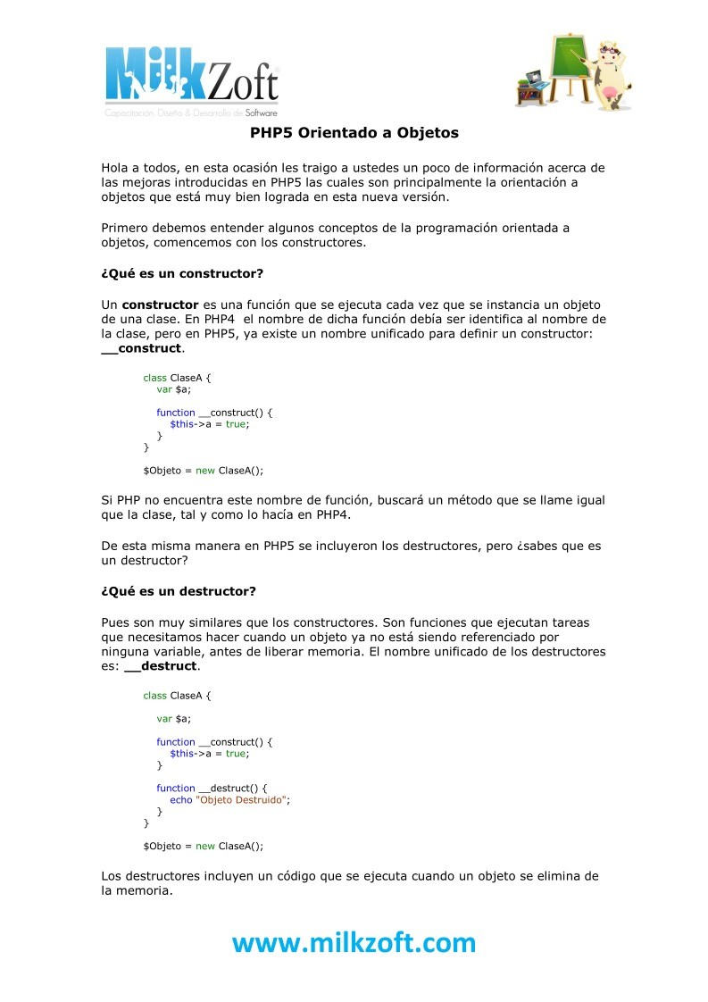 Imágen de pdf PHP5 Orientado a Objetos