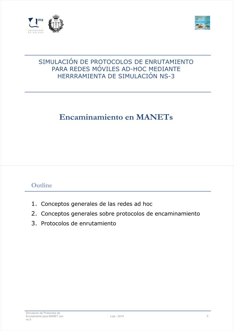 Imágen de pdf Encaminamiento en MANETs