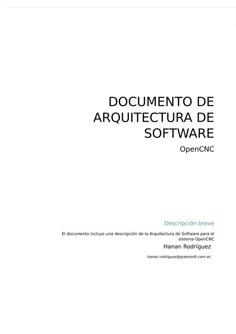 Imágen de pdf Documento de Arquitectura de Software - OpenCNC
