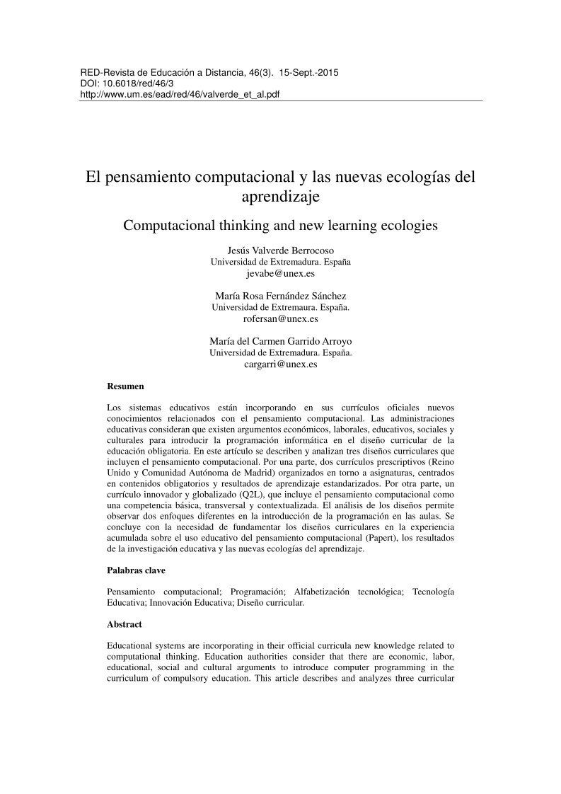 Imágen de pdf El pensamiento computacional y las nuevas ecologías del aprendizaje