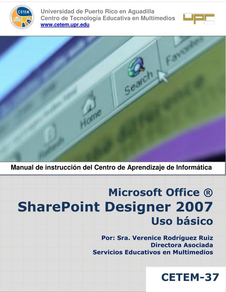 Imágen de pdf SharePoint Designer 2007 Uso básico