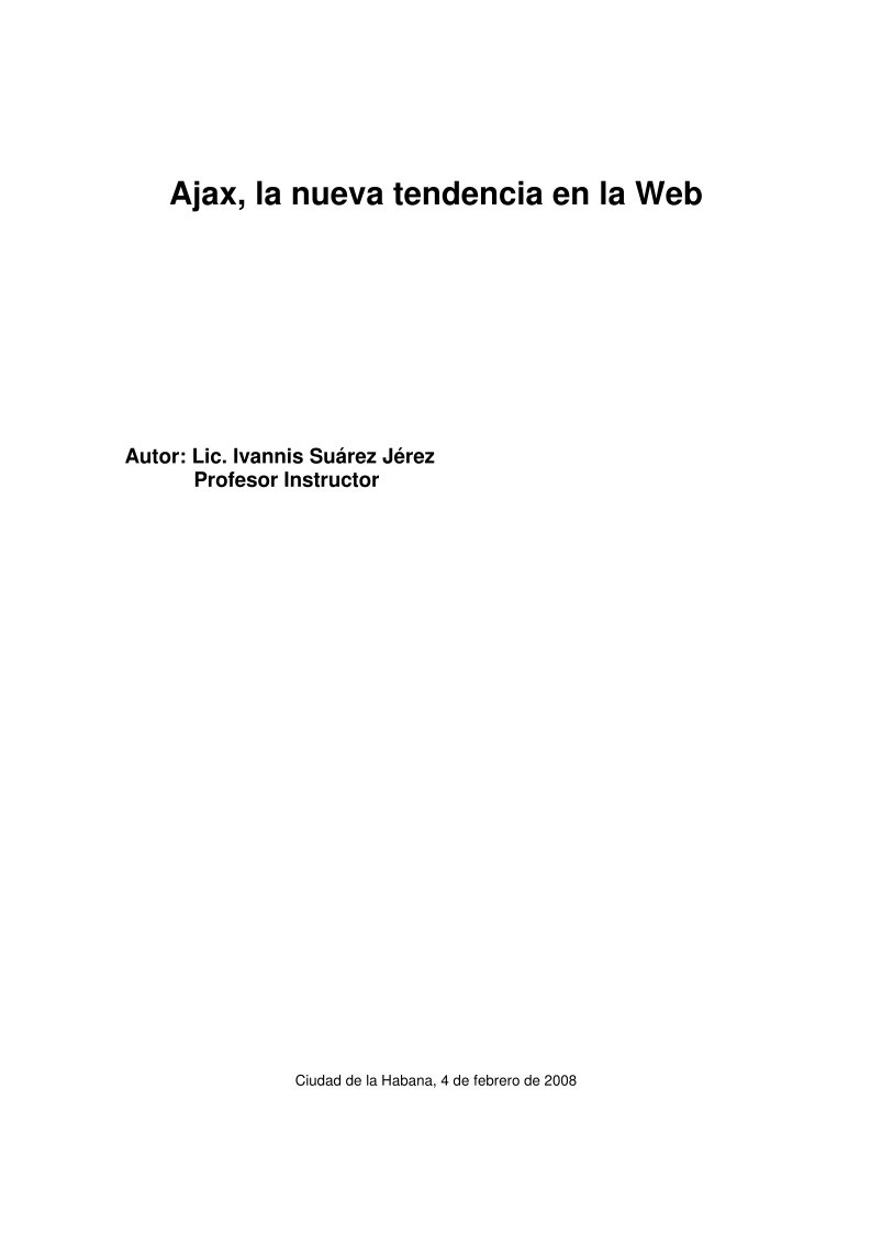Imágen de pdf Ajax, la nueva tendencia en la Web