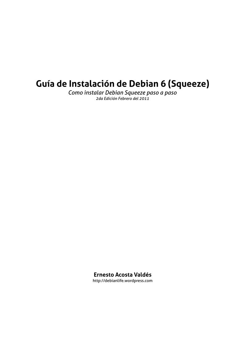 Imágen de pdf Guía de Instalación de Debian 6 (Squeeze) - Como instalar Debian Squeeze paso a paso