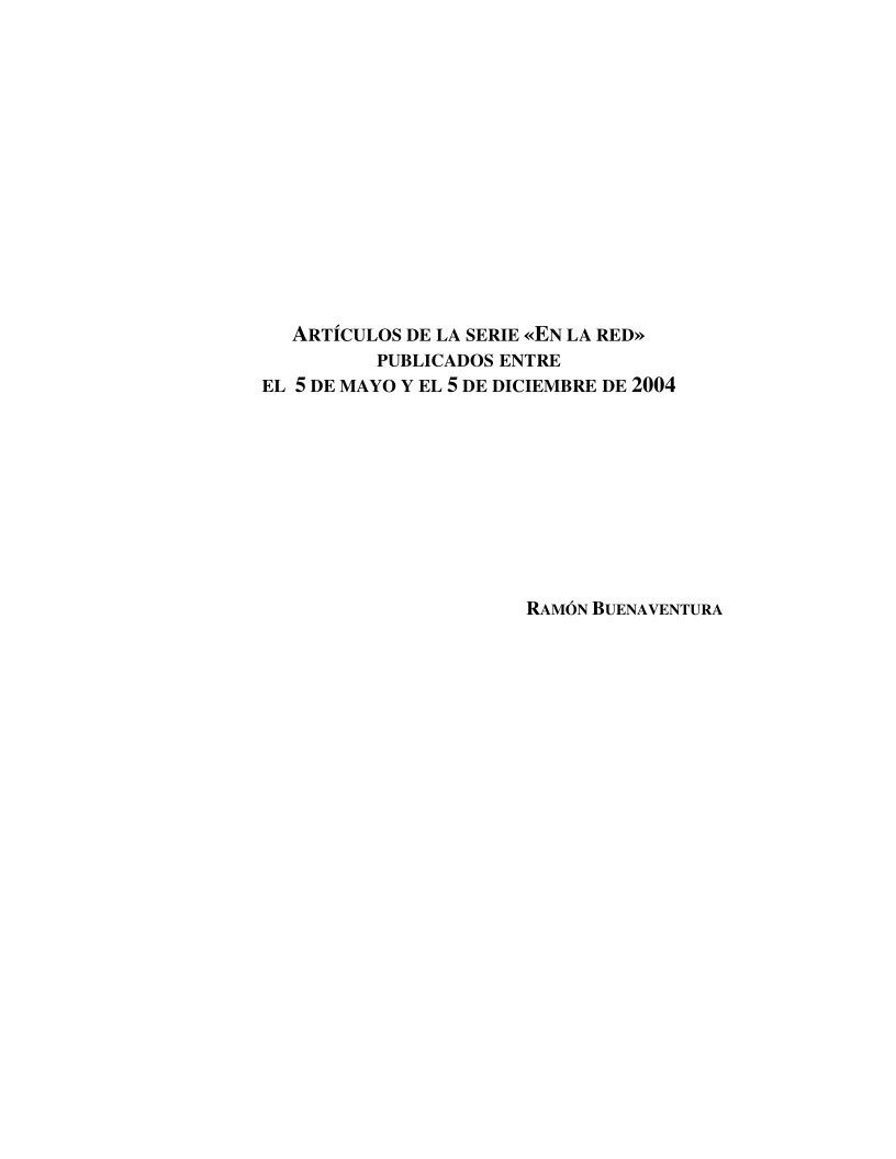 Imágen de pdf Artículos de la serie «EN LA RED» publicados entre el 5 de mayo y el 5 de diciembre de 2004