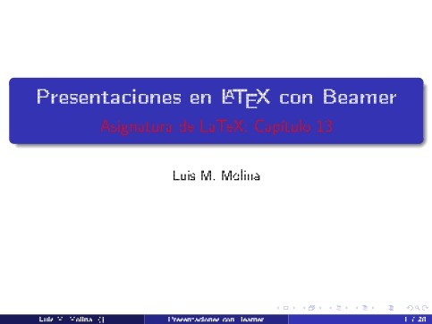 Imágen de pdf Presentaciones en LATEX con Beamer