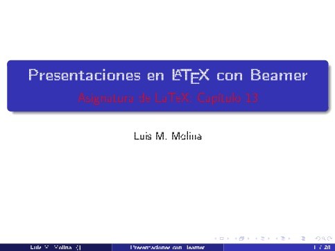 Imágen de pdf Presentaciones en LATEX con Beamer