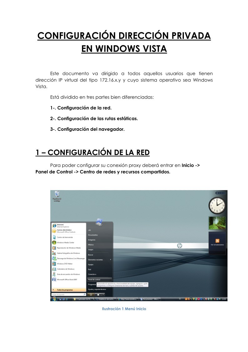 Imágen de pdf CONFIGURACIÓN DIRECCIÓN PRIVADA EN WINDOWS VISTA