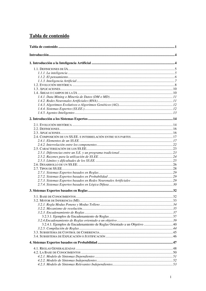 Imágen de pdf Monografía sobre Sistemas Expertos