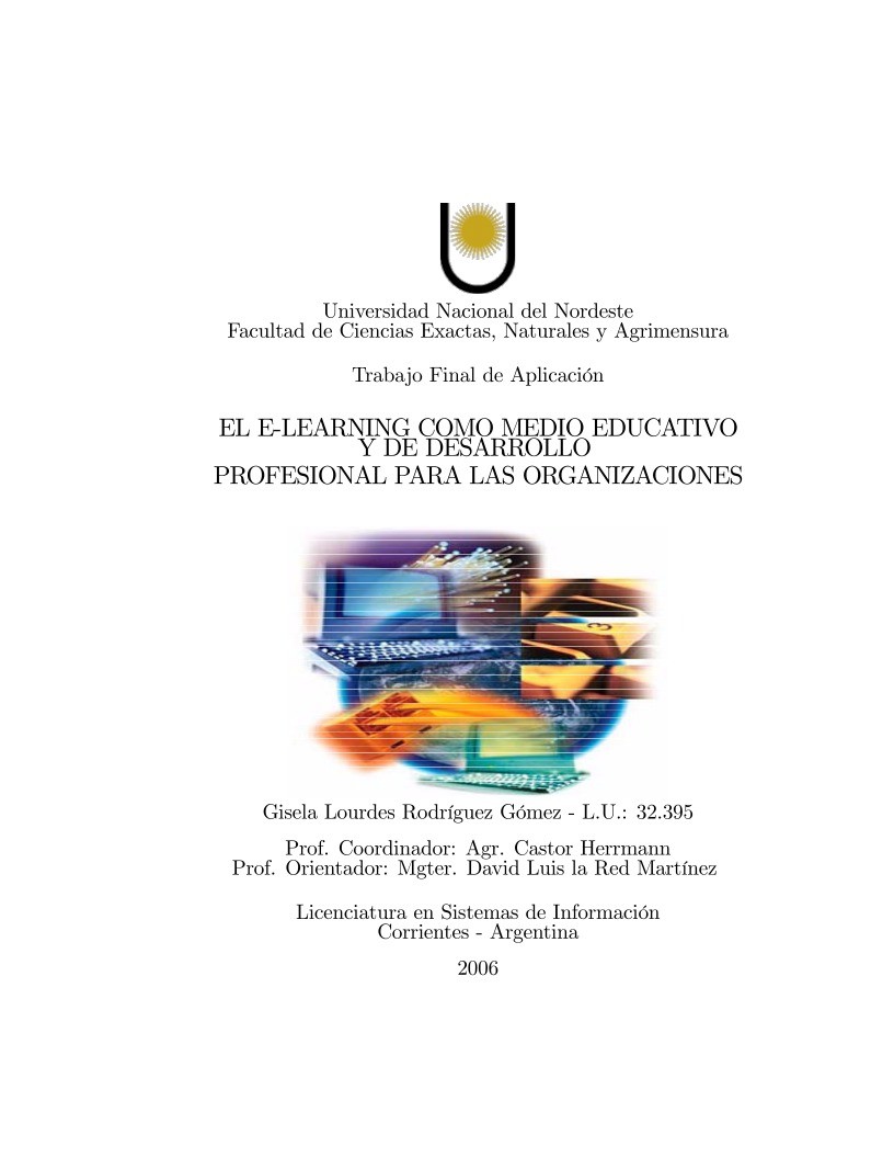 Imágen de pdf EL E-LEARNING COMO MEDIO EDUCATIVO Y DE DESARROLLO PROFESIONAL PARA LAS ORGANIZACIONES