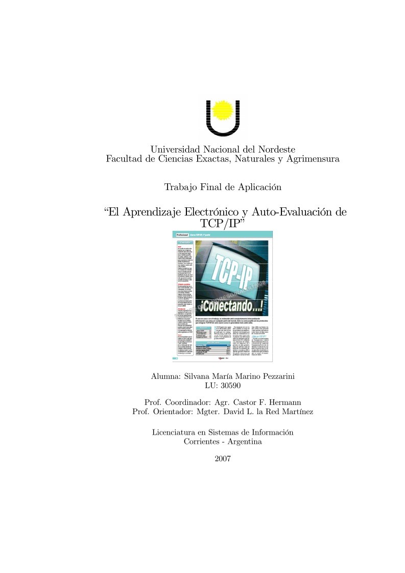 Imágen de pdf El Aprendizaje Electrónico y Auto-Evaluación de TCP/IP