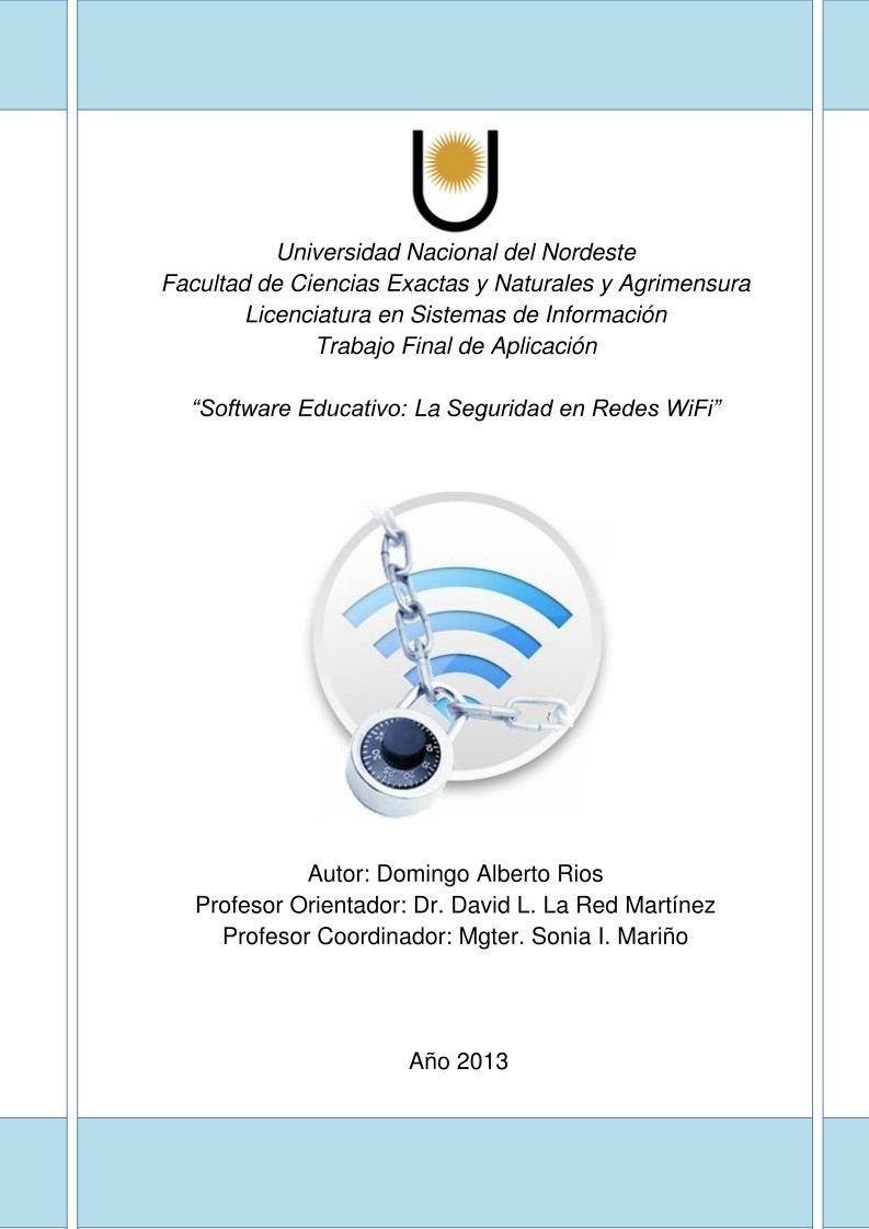 Imágen de pdf Software Educativo: “Seguridad en redes WiFi”