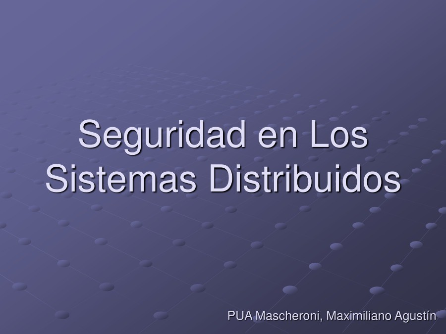 Imágen de pdf Seguridad en Los Sistemas Distribuidos