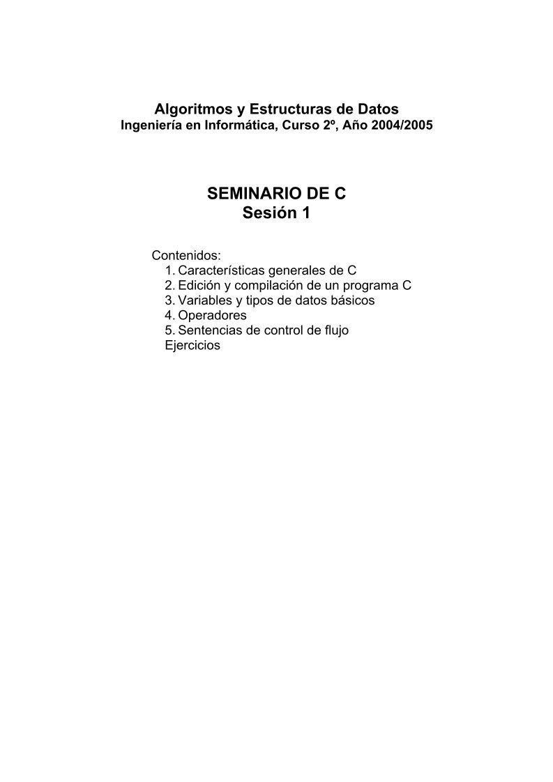 Imágen de pdf Seminario de C - Sesión 1