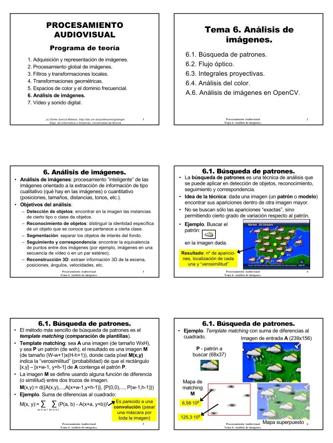 Imágen de pdf TEMA 6. Análisis de Imágenes - Procesamiento audiovisual