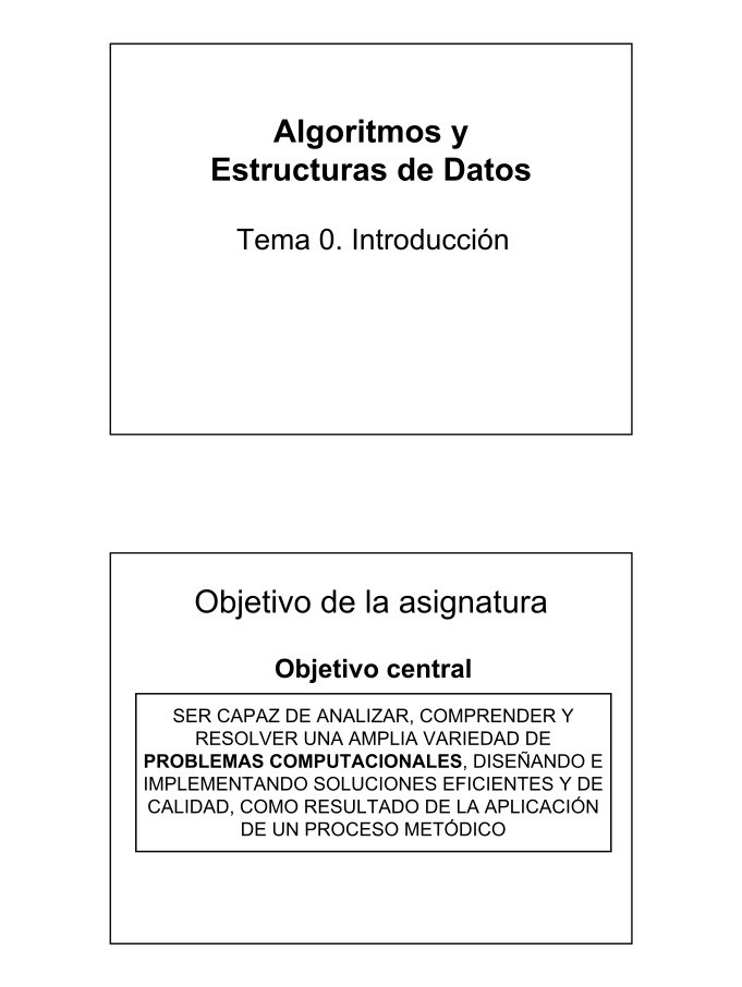 Imágen de pdf Tema 0. Introducción - Algoritmos y Estructuras de Datos