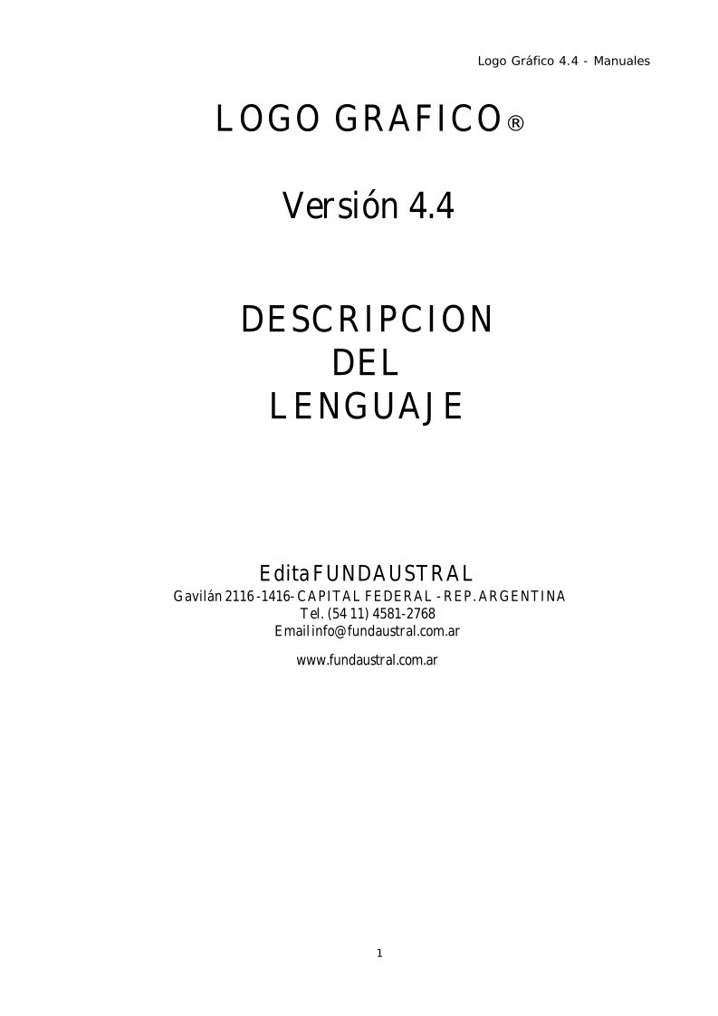 Imágen de pdf Logo Gráfico - Descripción del Lenguaje