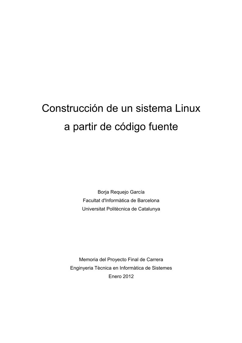 Imágen de pdf Construcción de un sistema Linux a partir de código fuente