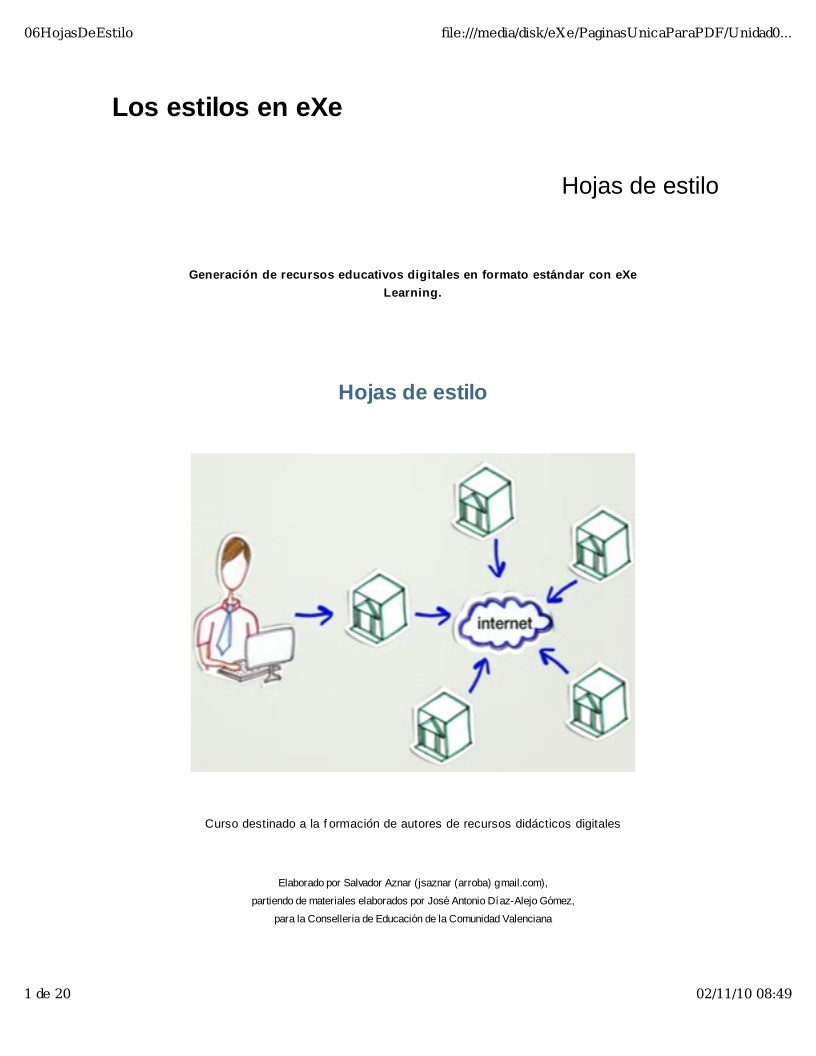 Imágen de pdf Los estilos en eXe - Hojas de estilo