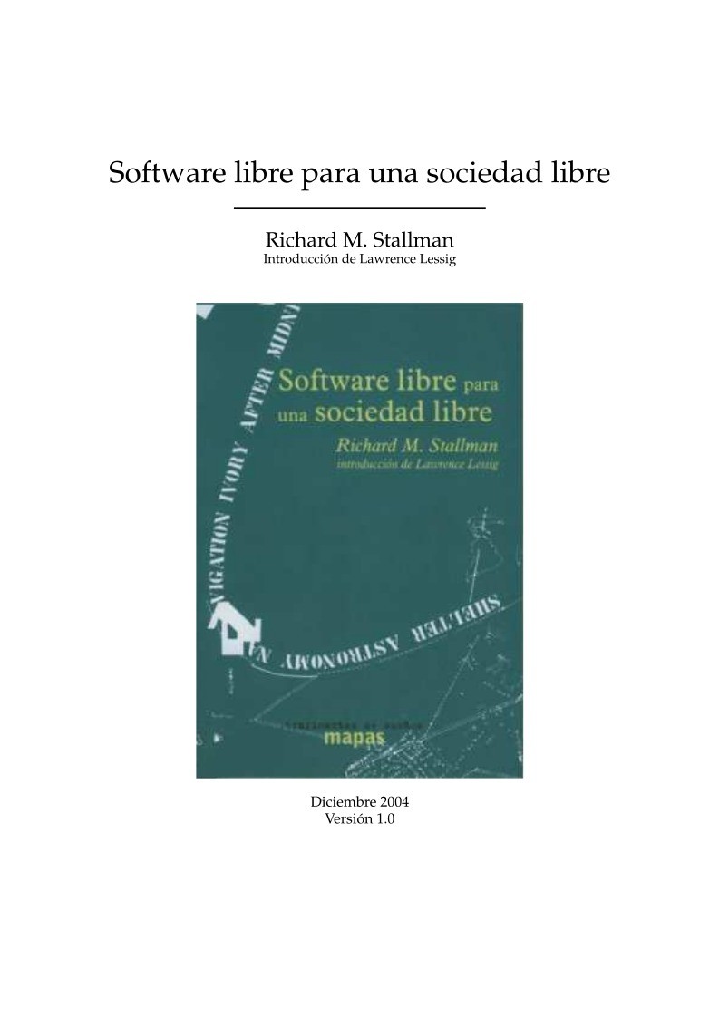 Imágen de pdf Software libre para una sociedad libre