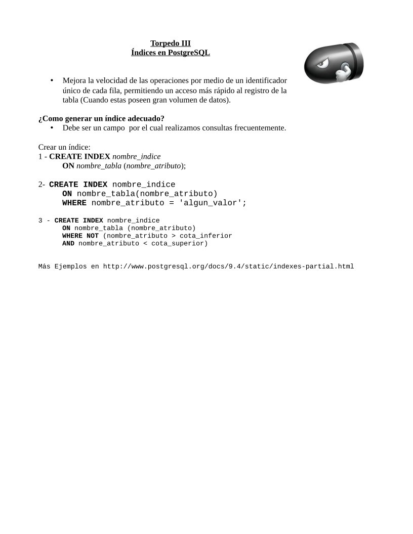 Imágen de pdf Índices en PostgreSQL