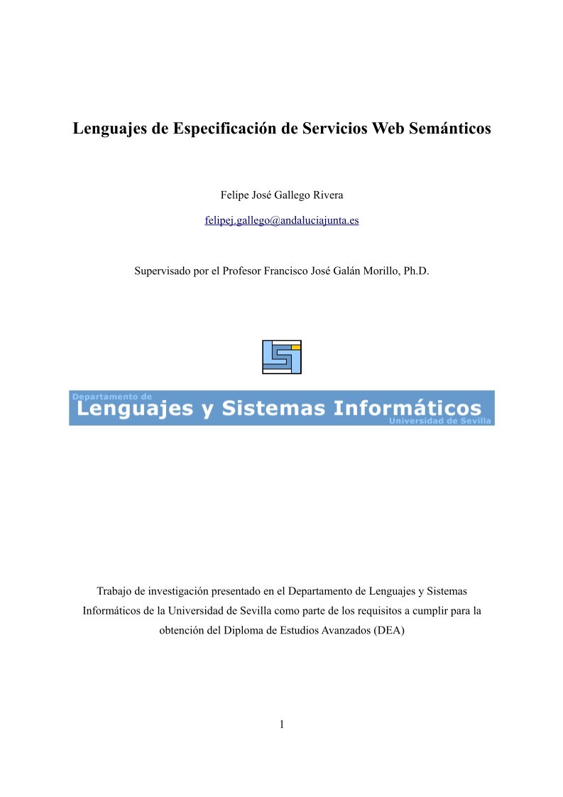 Imágen de pdf Lenguajes de Especificación de Servicios Web Semánticos