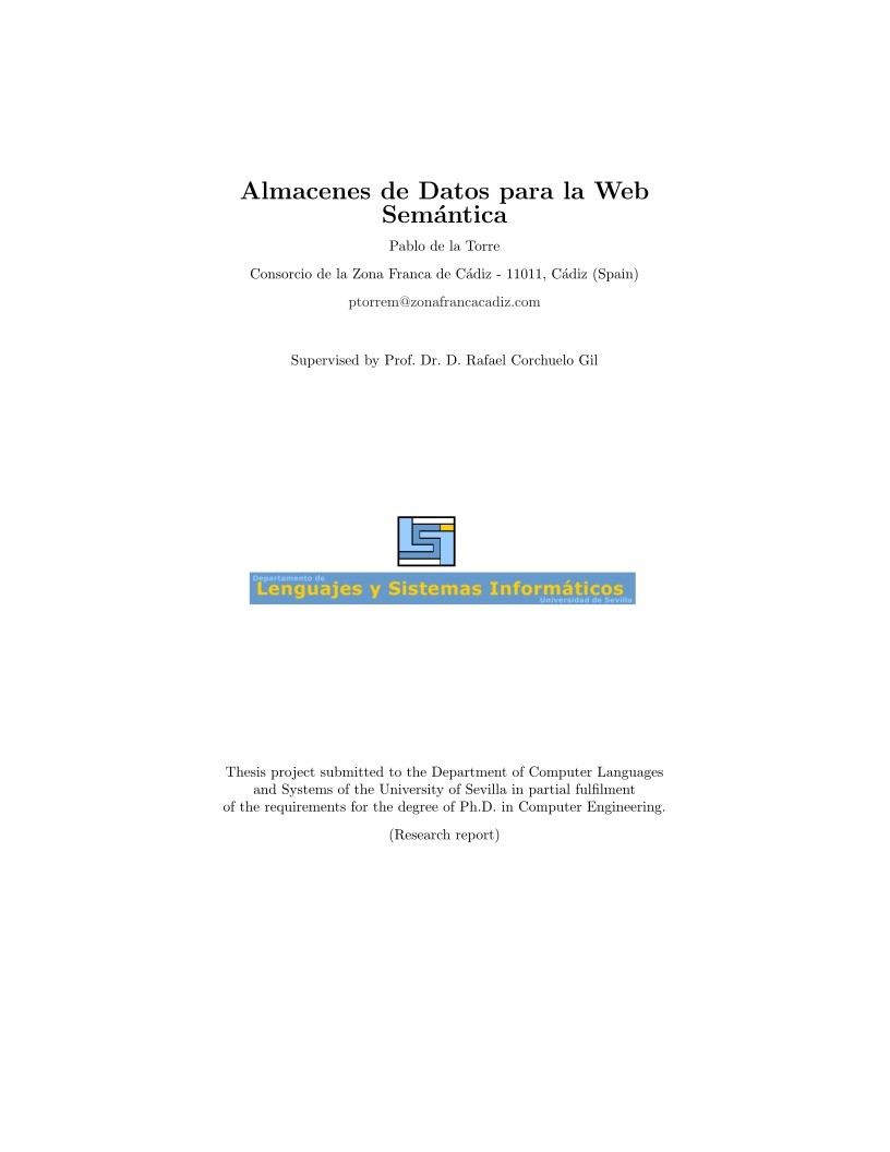 Imágen de pdf Almacenes de Datos para la Web Semántica