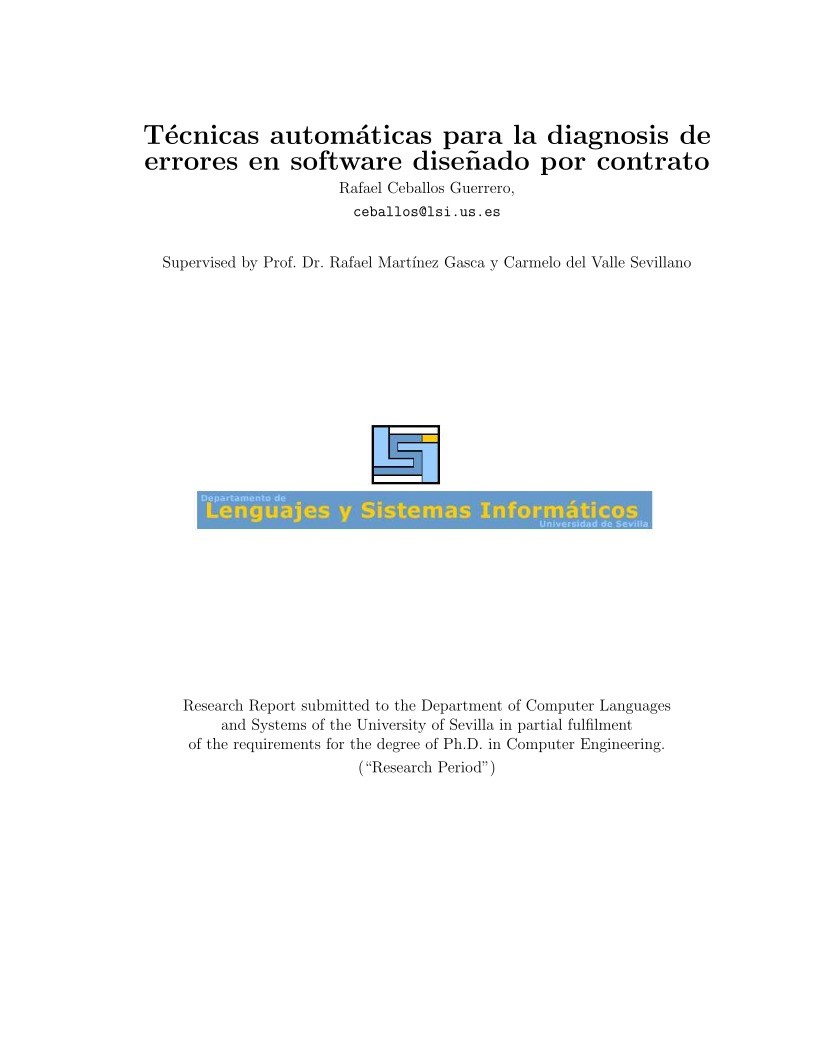 Imágen de pdf Técnicas automáticas para la diagnosis de errores en software diseñado por contrato