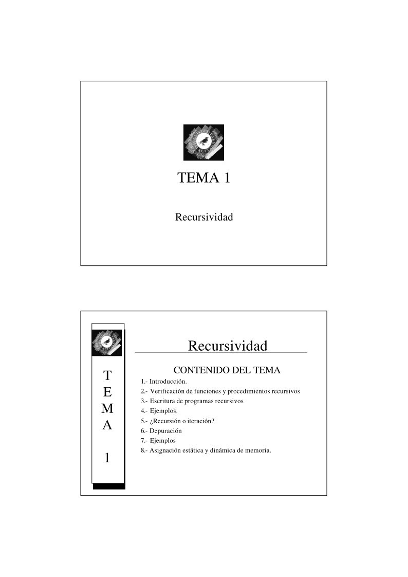 Imágen de pdf Tema 1 - Recursividad