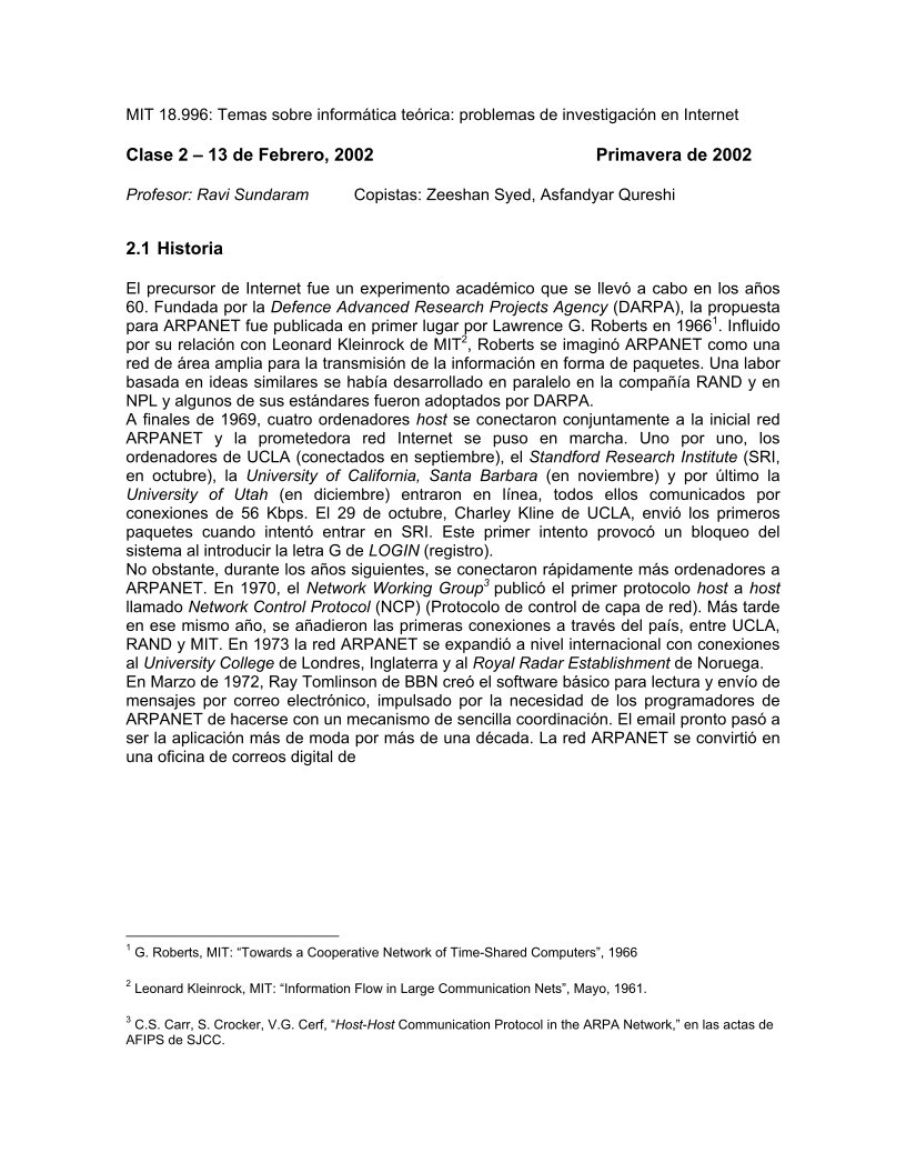 Imágen de pdf Temas sobre informática teórica - Problemas de investigación en Internet - Clase 2