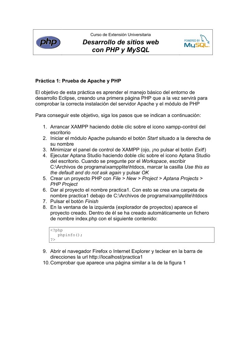 Imágen de pdf Práctica 1: Prueba de Apache y PHP