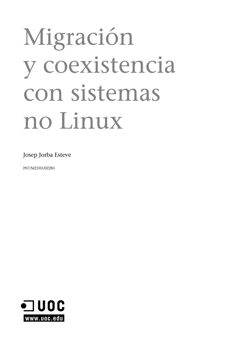 Imágen de pdf Migración y coexistencia con sistemas no Linux