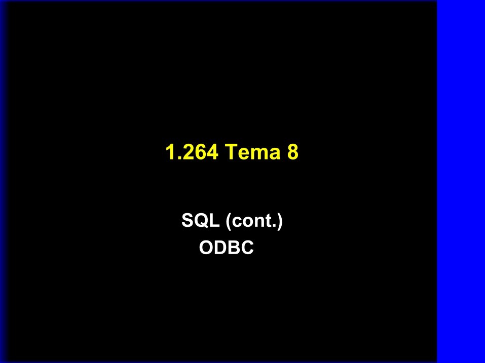 Imágen de pdf Tema 8 SQL (cont.) ODBC