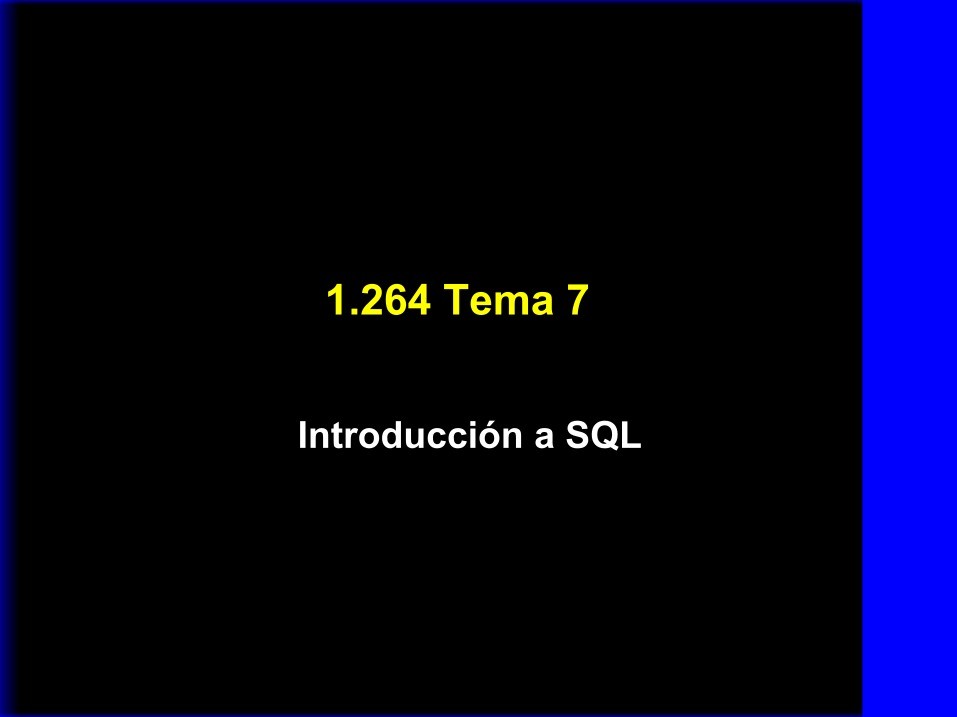 Imágen de pdf Tema 7 Introducción a SQL