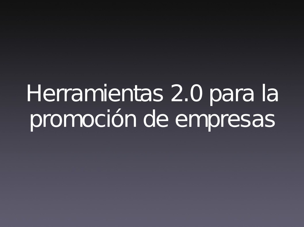 Imágen de pdf Herramientas 2.0 para la promoción de empresas