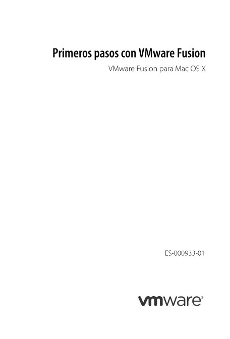 Imágen de pdf Primeros pasos con VMWare Fusion para Mac OS X