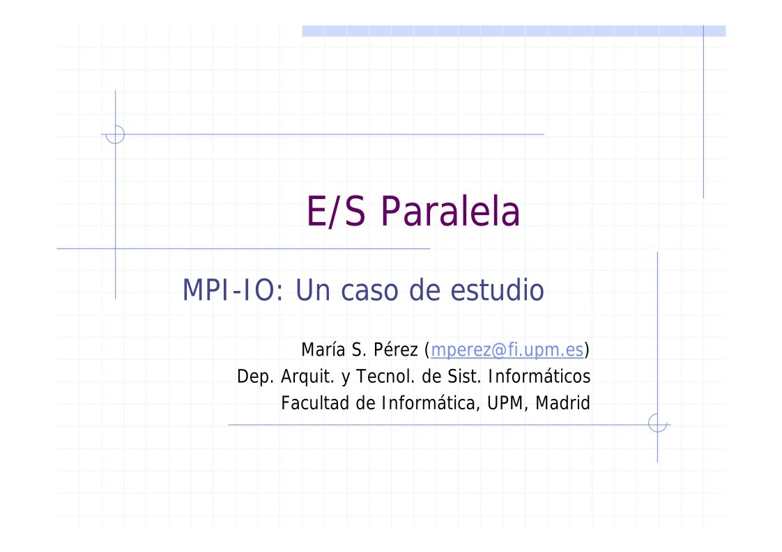 Imágen de pdf E/S Paralela - MPI-IO: Un caso de estudio